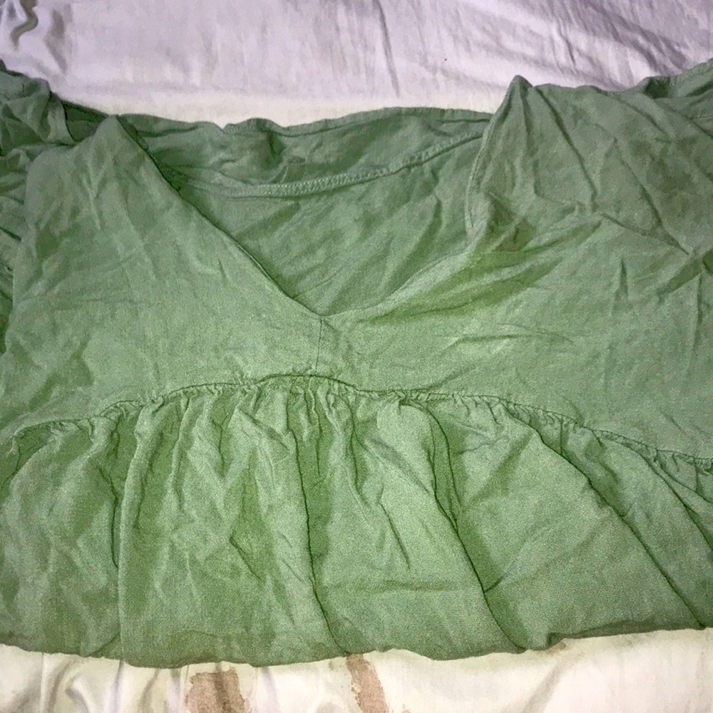 army green blouse top